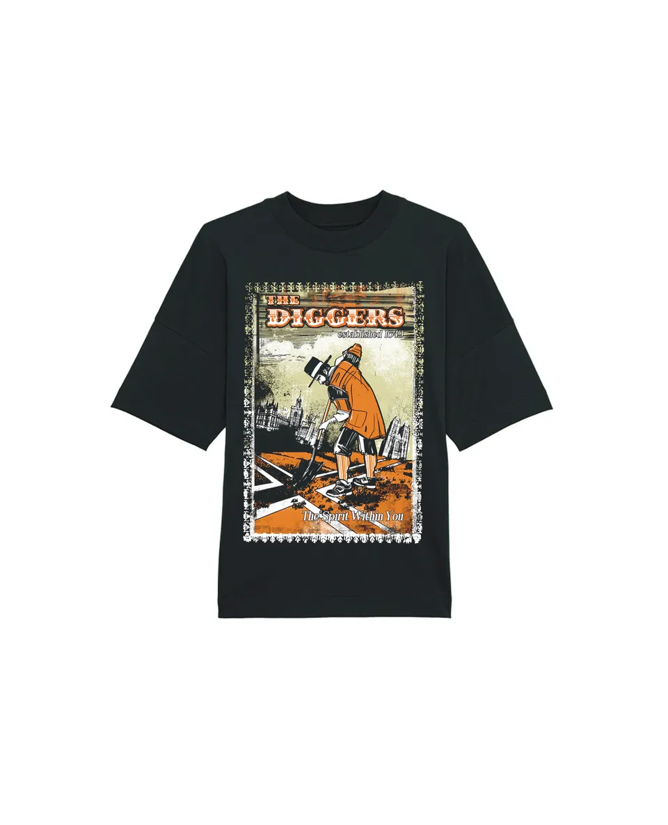 dna merch The Diggers Spirit Within You Oversized T-Shirt Schwarz