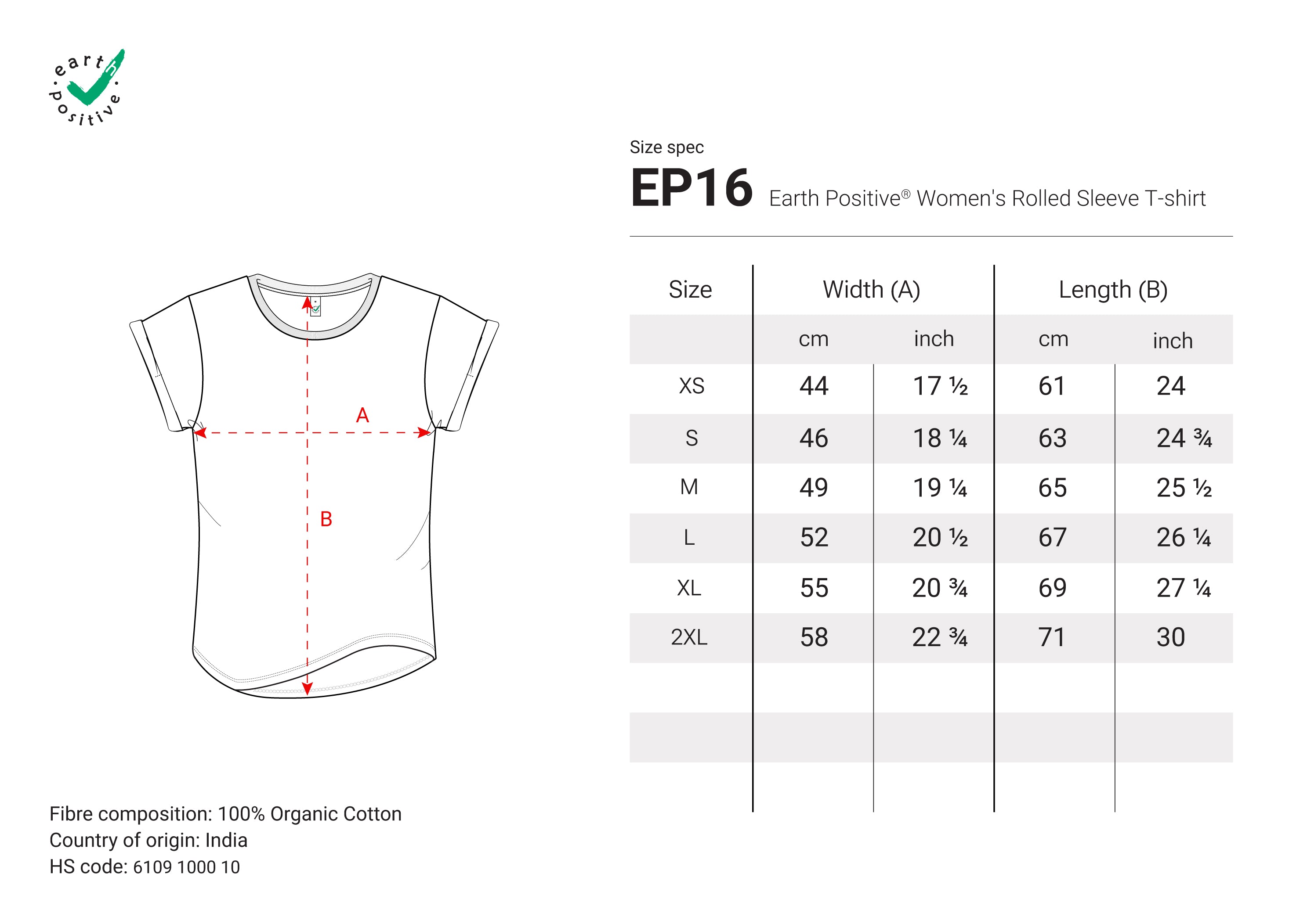 dna merch Basic Damen T-Shirt gerollte Ärmel Biobaumwolle