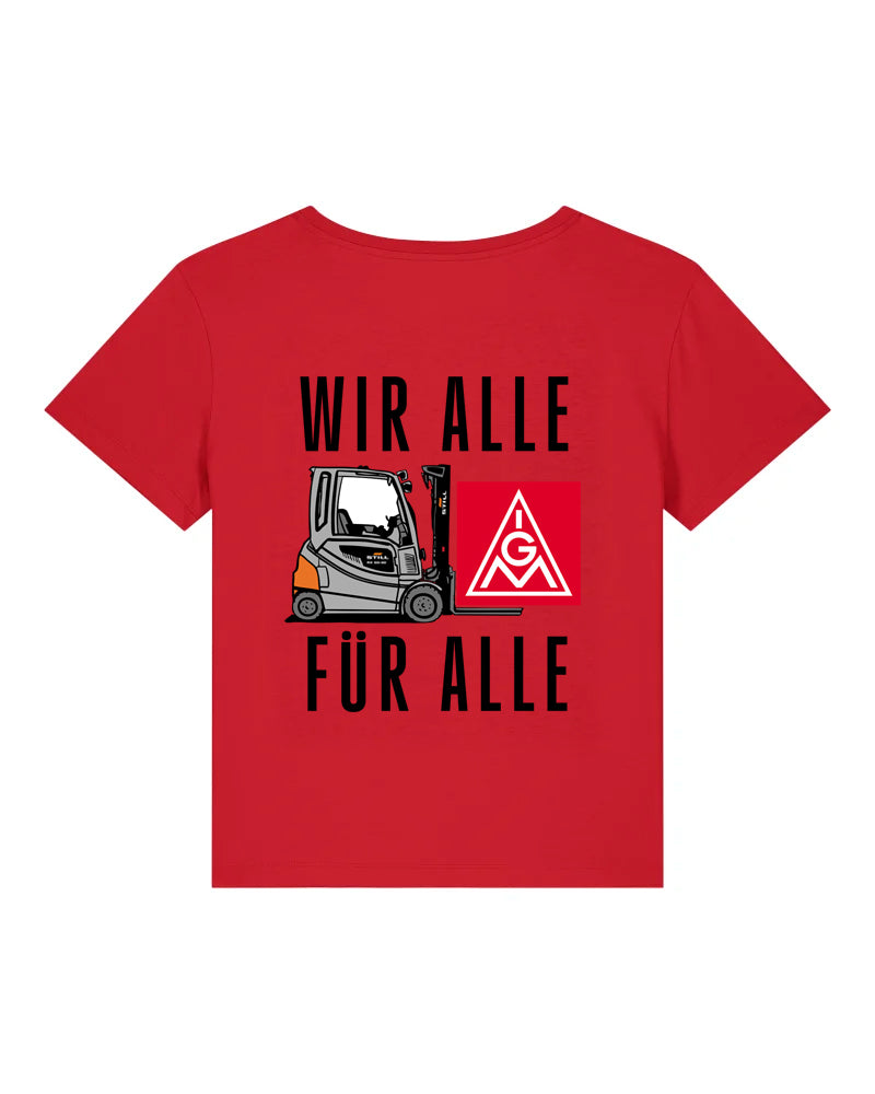 dna merch Wir Alle Für Alle STILL Damen T-Shirt schwarz Biobaumwolle