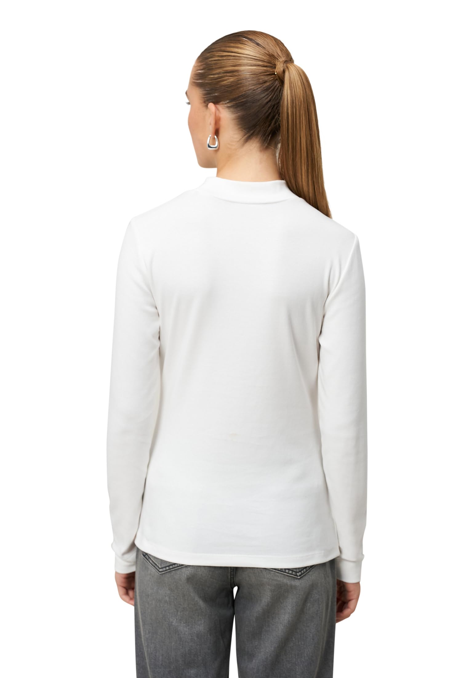 zero Langarmshirt Stehkragen Offwhite Gr. 38