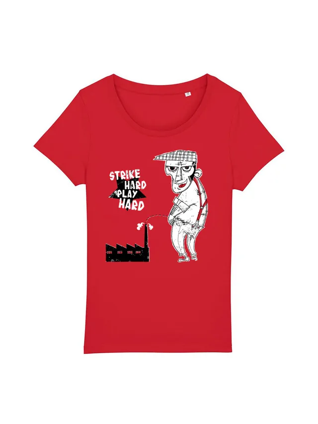 dna merch Strike Hard Play Hard T-Shirt Damen rot