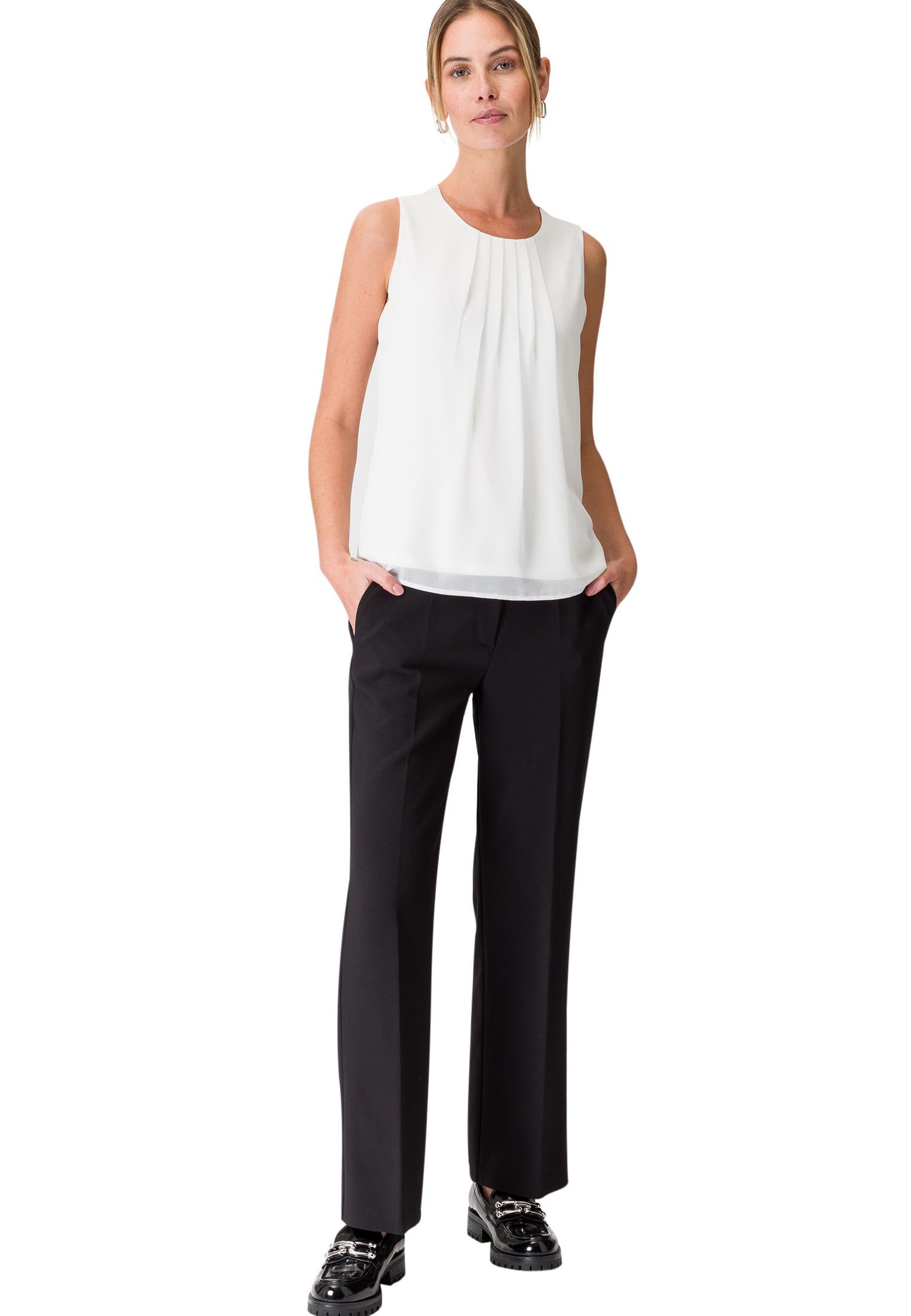 zero Blusentop mit Falten Damen 36 Offwhite