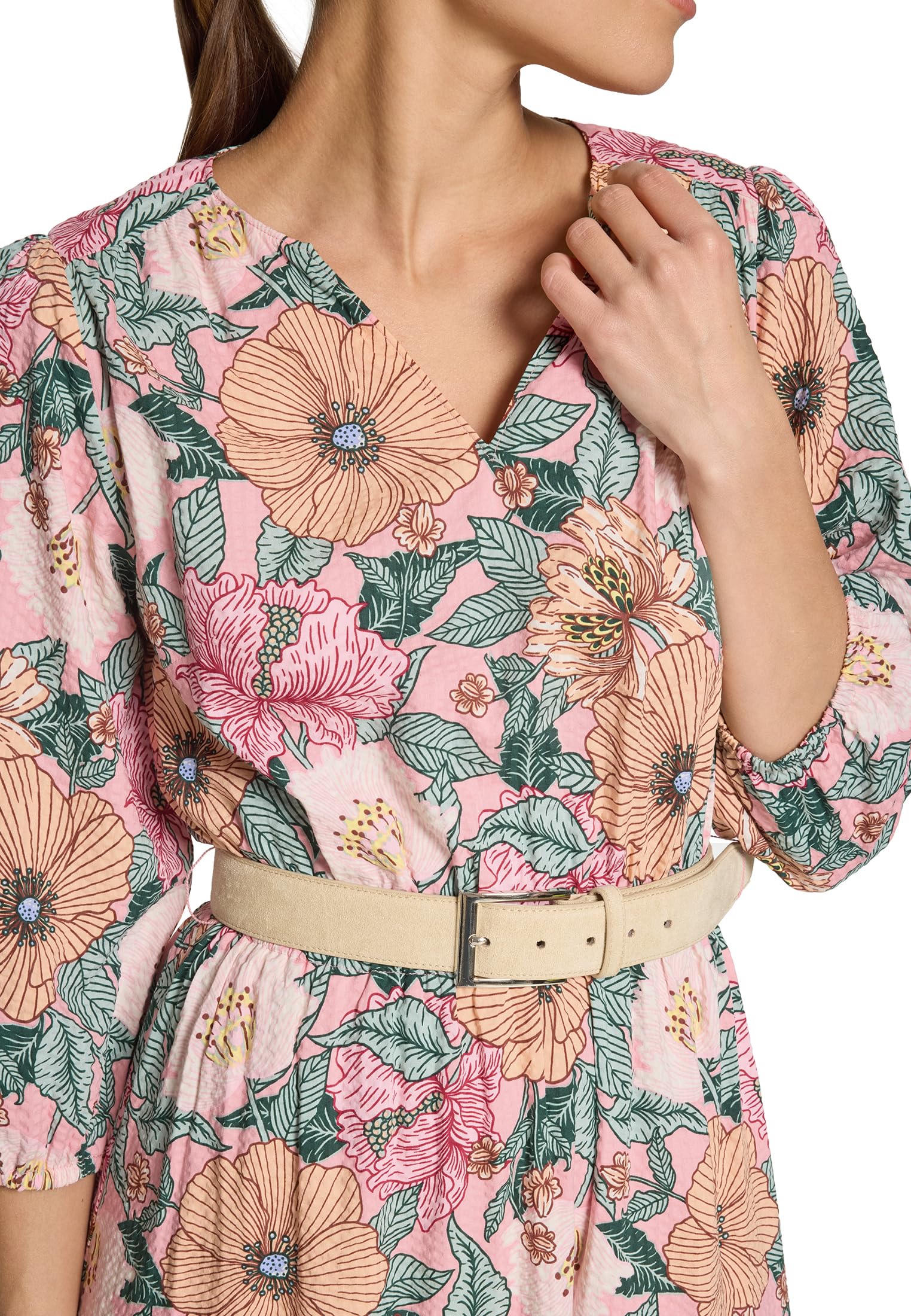 zero Maxikleid floral ärmellos Gr.38 A-Linie Baumwolle