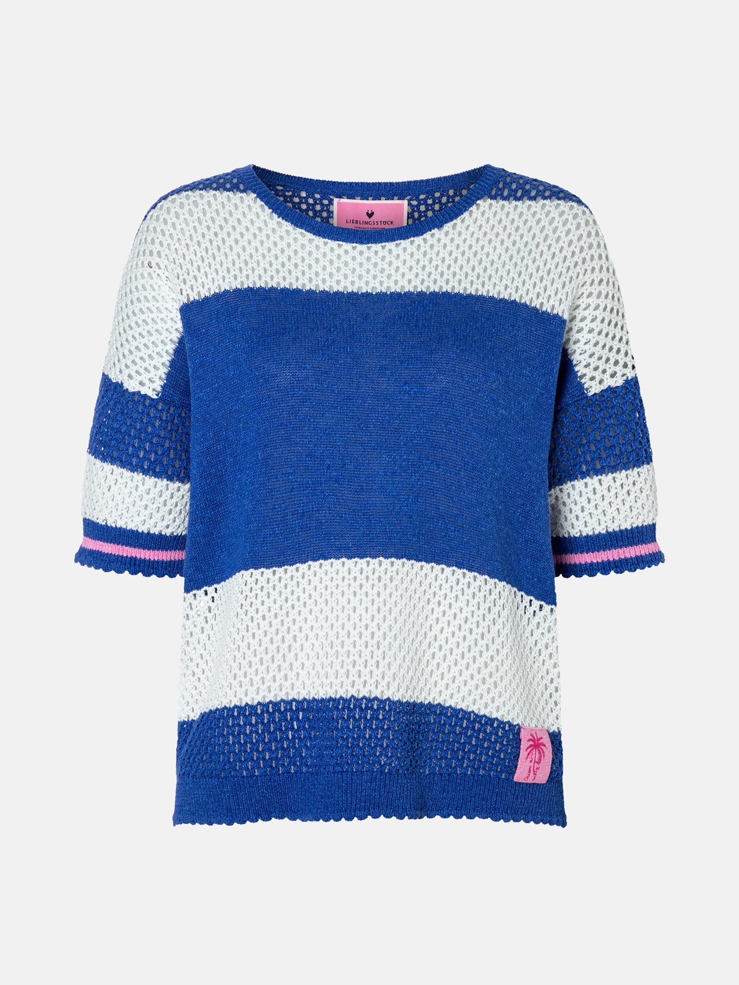 Lieblingsstück AliaL Kurzarm Pullover Leinen Lochstrick