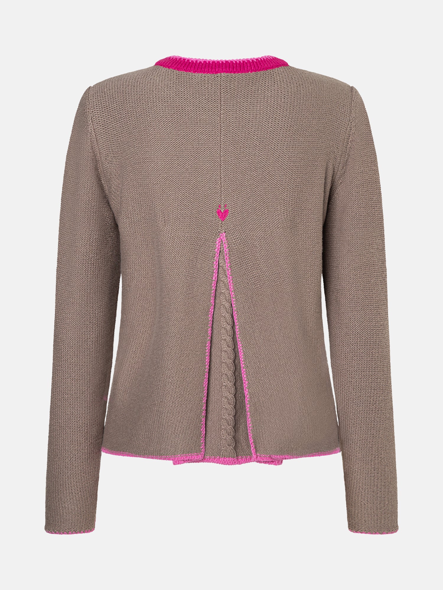 Lieblingsstück ZippaL Strickjacke taupe Merinowolle