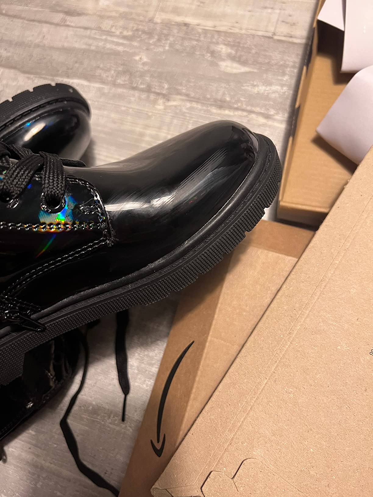 s.Oliver 45211 Mädchen Stiefelette Weiß Lack