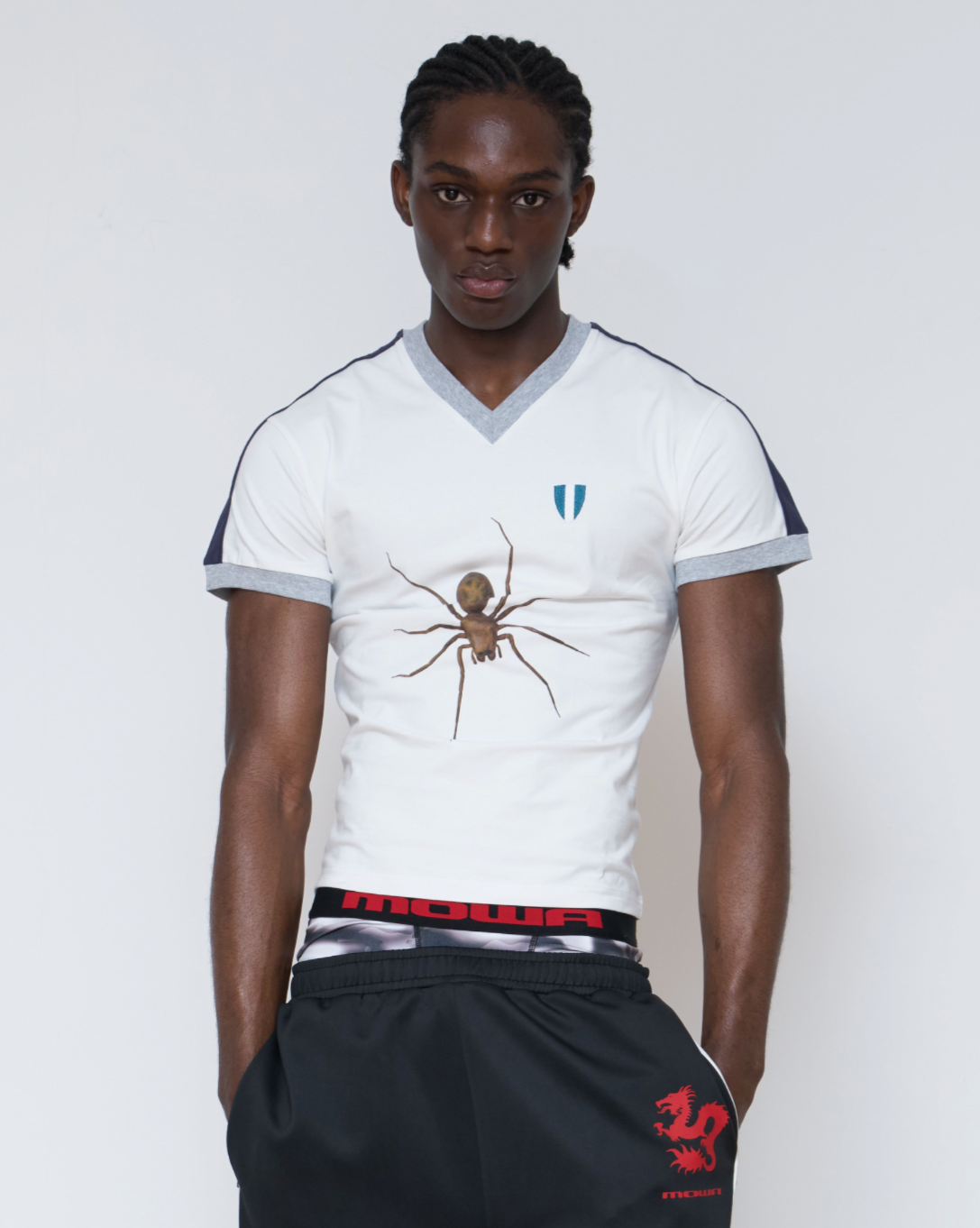 Mowalola Club Spider T-Shirt Slim Baumwolle