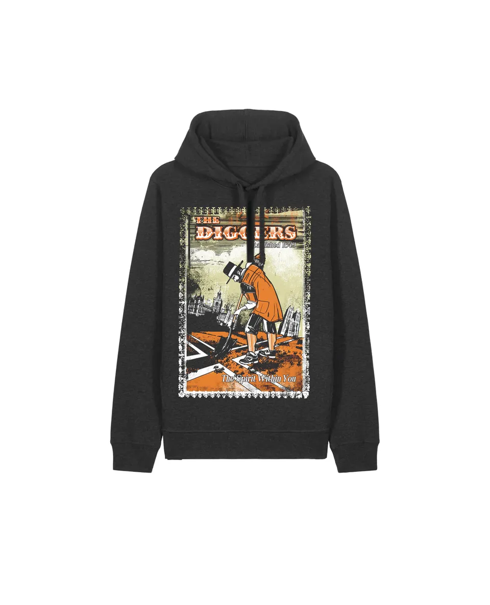 dna merch The Diggers Kapuzenpullover schwarz Bio