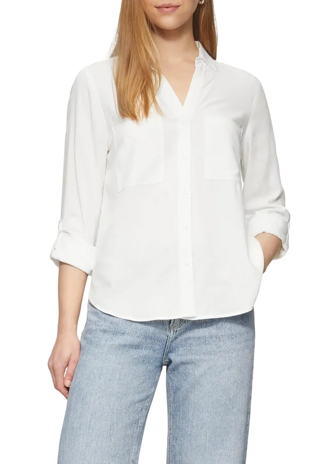 s.Oliver QS Viskosebluse Turn-up Taschen Gr. 40