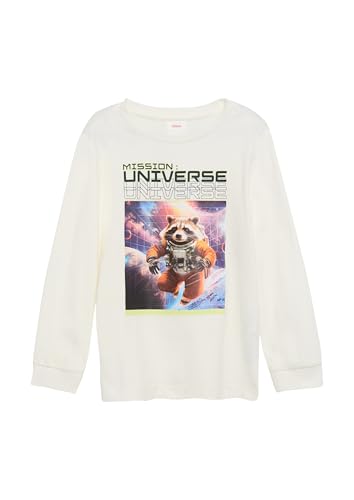 s.Oliver Junior Langarmshirt 2156653 Frontprint ecru 92-98