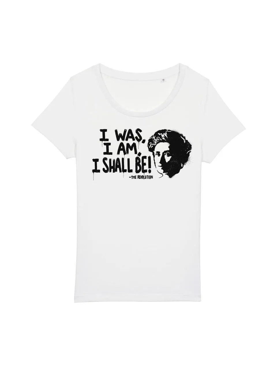 dna merch Rosa Luxemburg Die Revolution T-Shirt Frauen Weiß