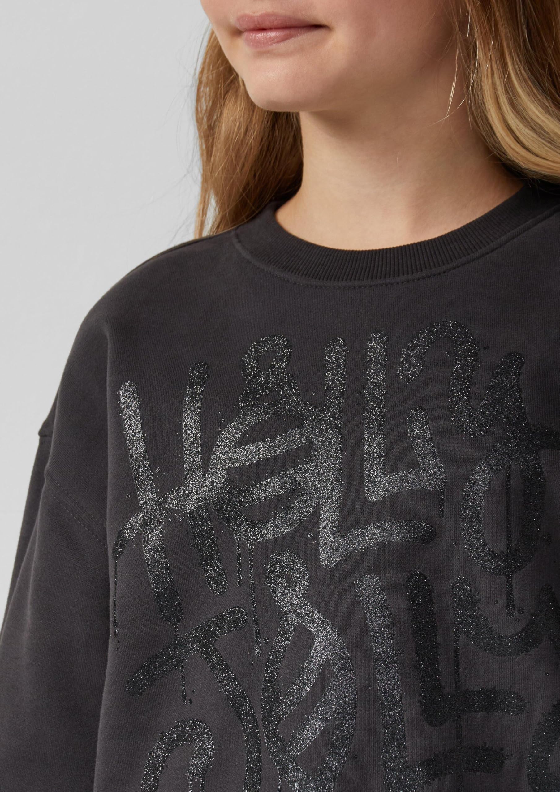 s.Oliver Junior Crop Sweatshirt Mädchen schimmernd
