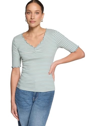 zero Halbarm-Shirt mit Raffung Shirt 38 Blue Cream