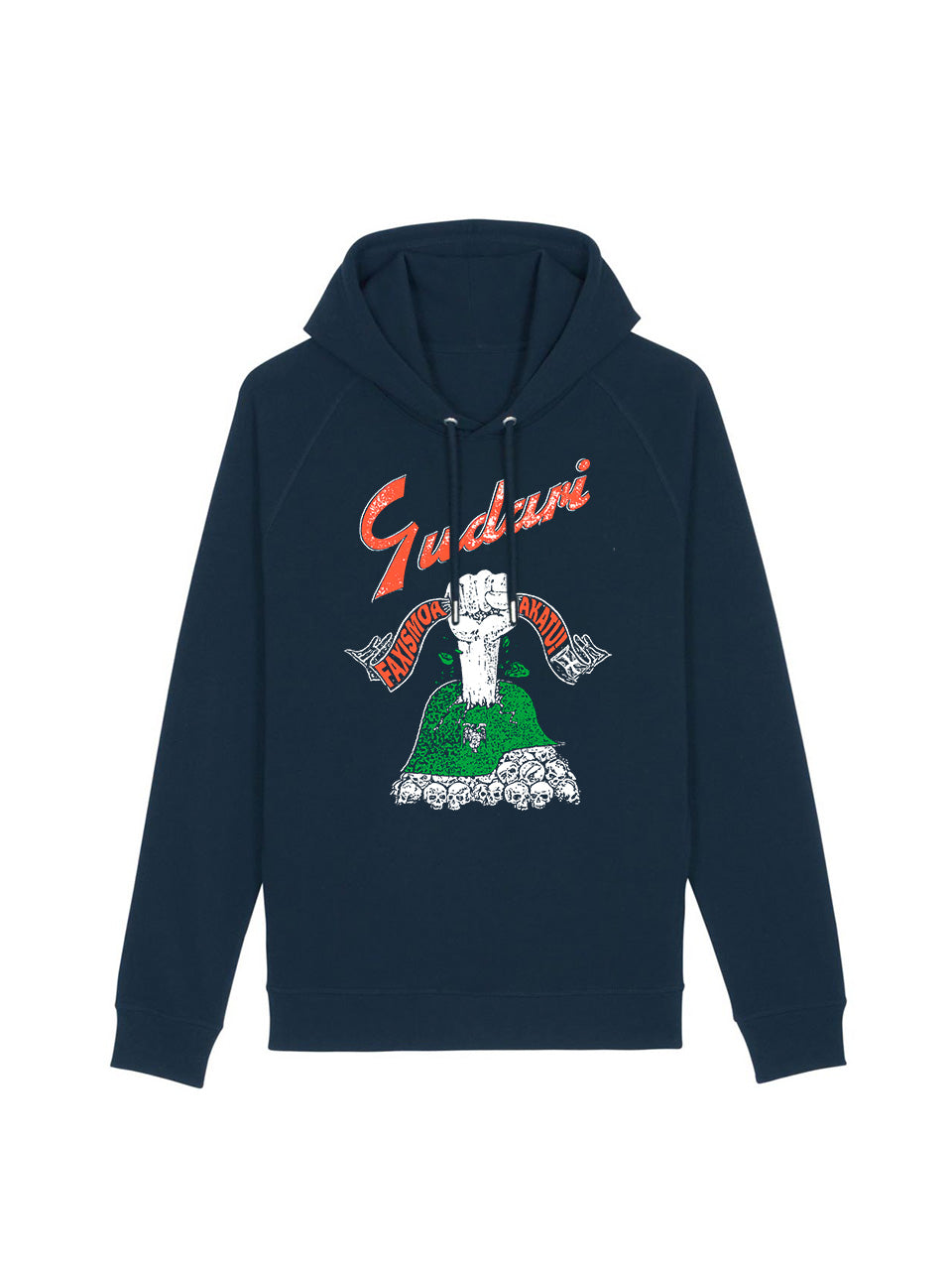 dna merch Gudari Kapuzenpullover Damen burgunderrot Baumwolle