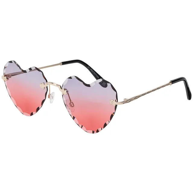 BEZLIT Herz Sonnenbrille UV400 Lila-Rot Verlauf