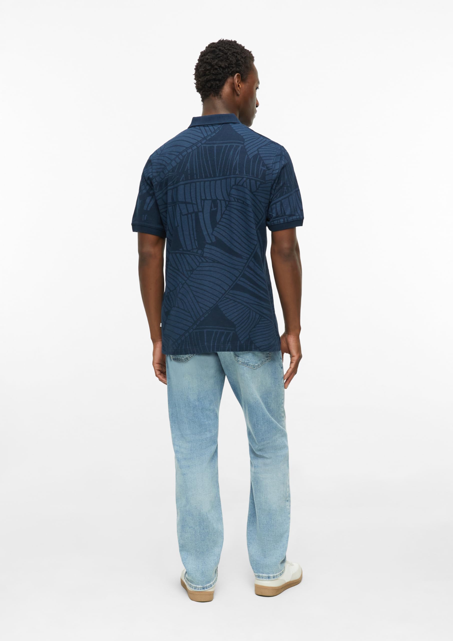 s.Oliver Junior Print-Poloshirt Baumwoll-Leinen Olivgrün