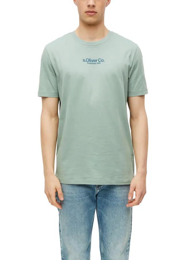 s.Oliver Junior T-Shirt Logoprint blau 3XL