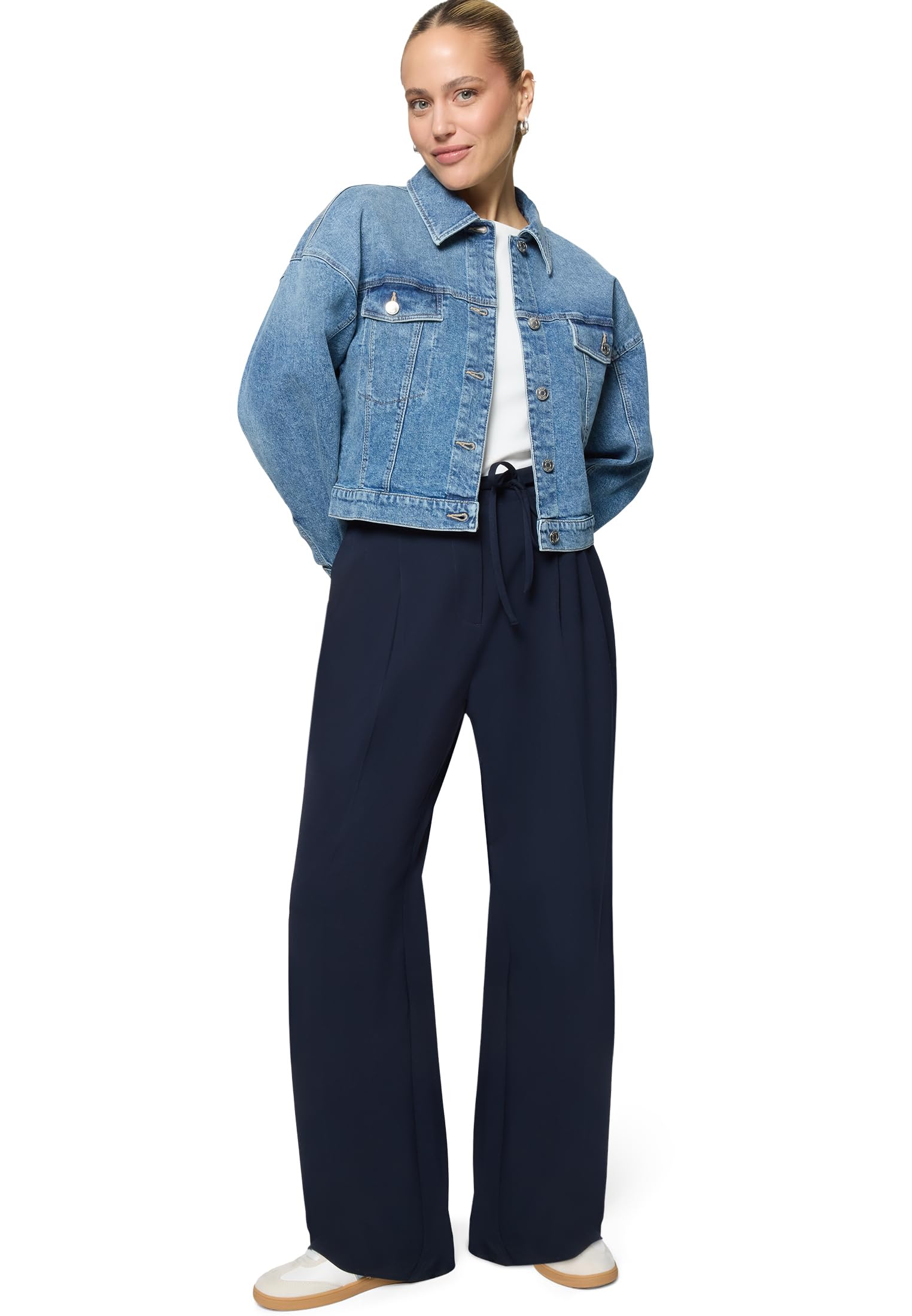 zero Jeansjacke kurz Gr. 40 Middle Blue Denim robust