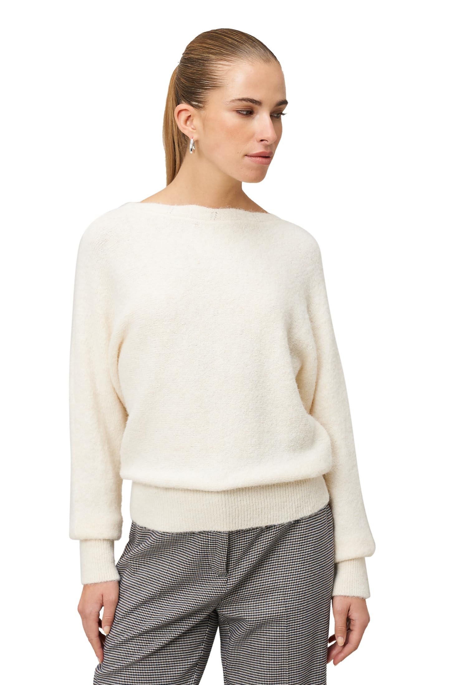 zero Strickpullover U-Boot-Ausschnitt Gr.40 Eggnog