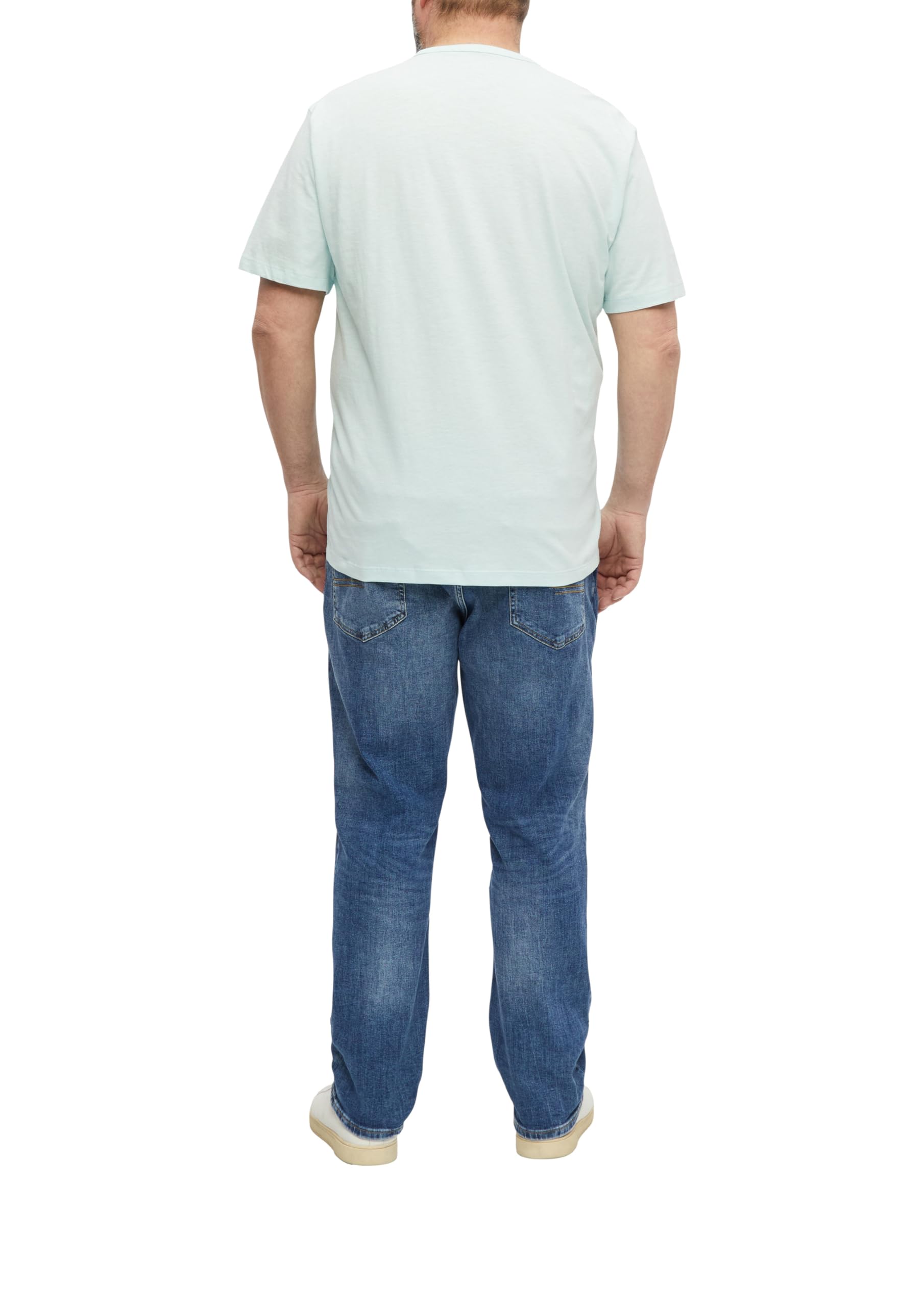 s.Oliver 2181139 T-Shirt Frontprint XXL Blue Green Baumwolle