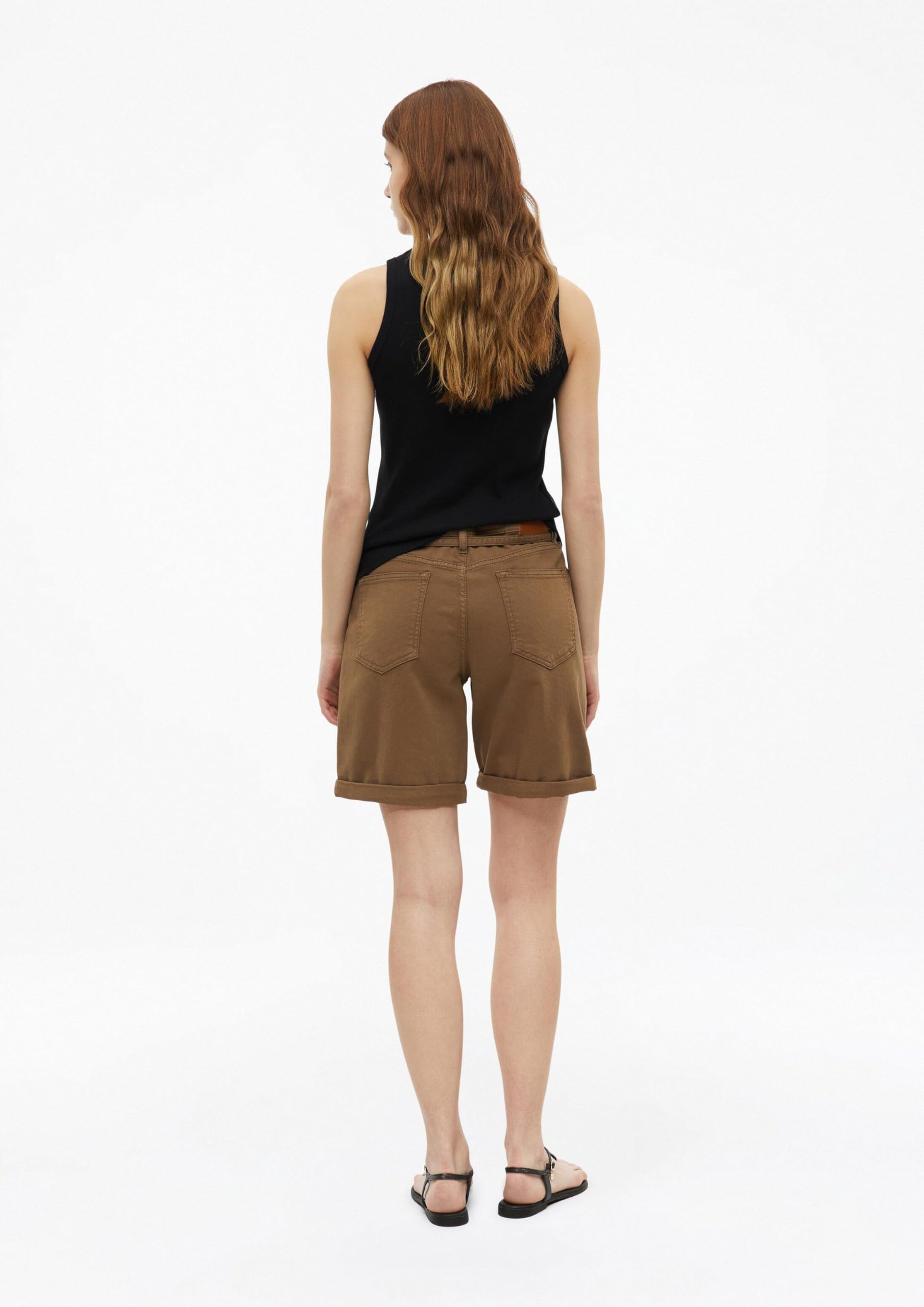 s.Oliver Red Label Suri Jeans-Shorts Damen Mid Rise Bindegürtel