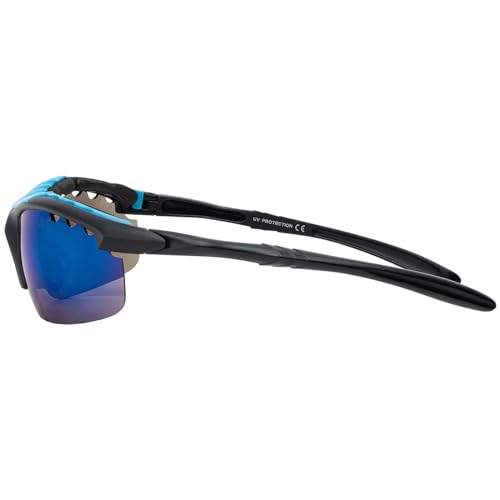BEZLIT Sport Sonnenbrille Blau verspiegelt UV400