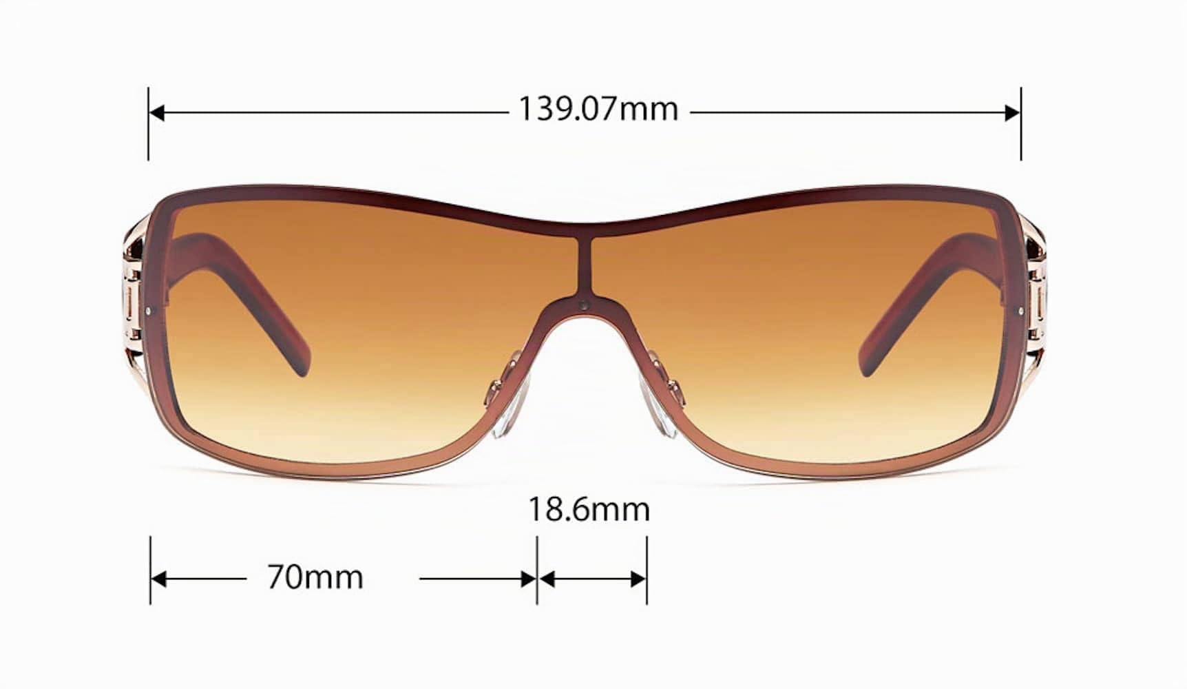 BEZLIT Shield Sonnenbrille Oversize UV400 Visor