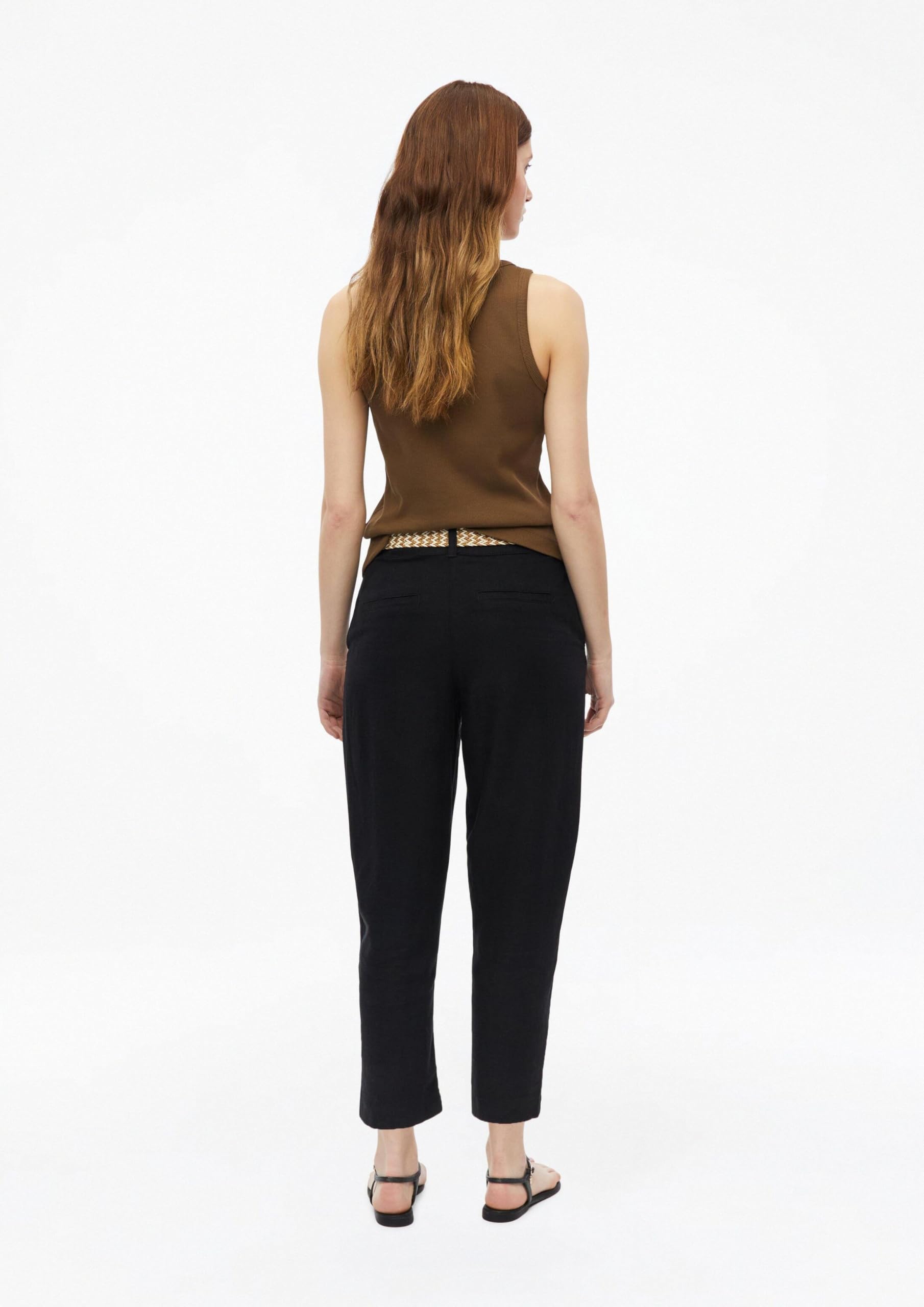 s.Oliver RED LABEL Cropped Chino mit Gürtel Hose Beige 40