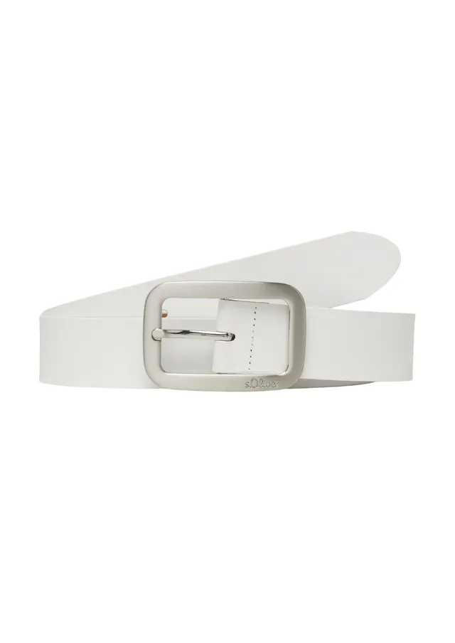 s.Oliver RED LABEL Ledergürtel Logo Gr.100 creme