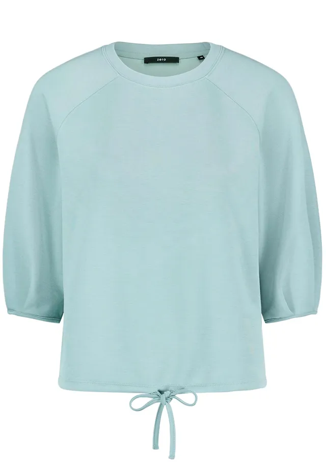 zero Sweatshirt unifarben Gr. 38 Silver Blue