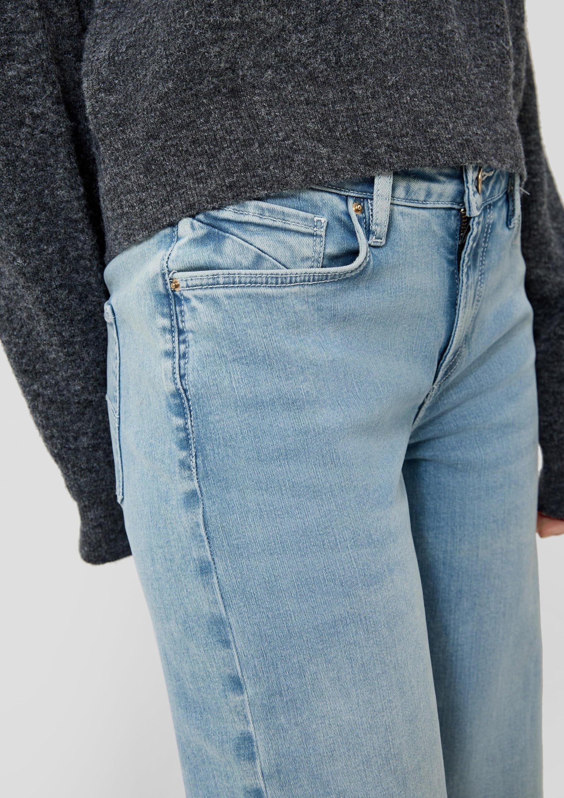 s.Oliver Catie Wide Leg Jeans Slim Fit Superstretch hellblau