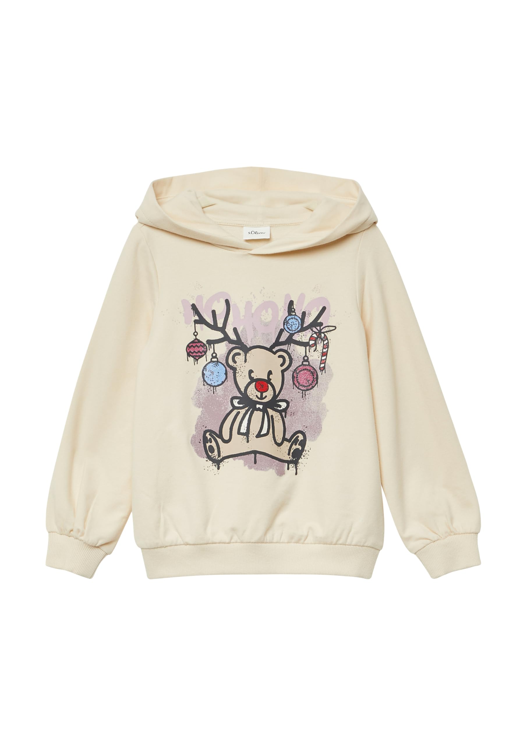 s.Oliver Junior Hoodie Weihnachtsprint rosa Mädchen festlich