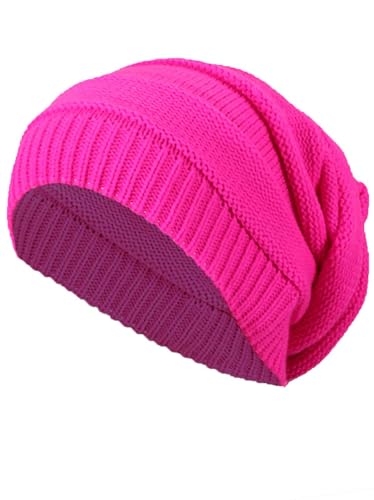 BEZLIT Damen Beanie Strickmütze Pink-Rosa stretch