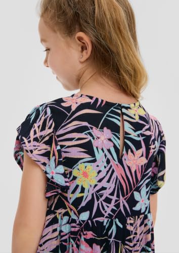 s.Oliver Junior Kleid Crinkle-Optik blau Gr.98