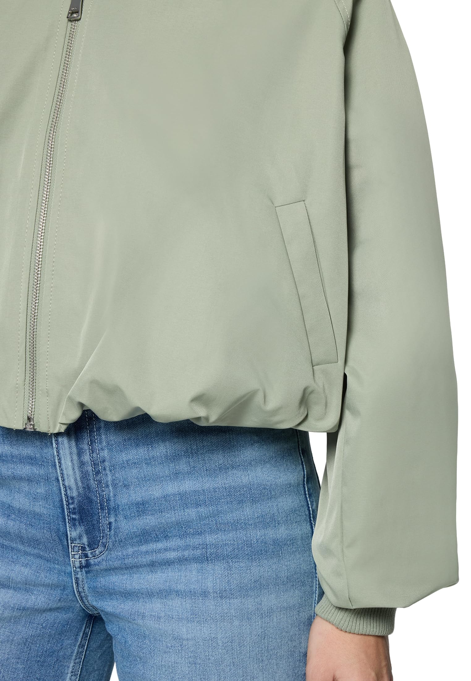 zero Bomberjacke mit Reißverschluss Jacke 40 Silver Sage
