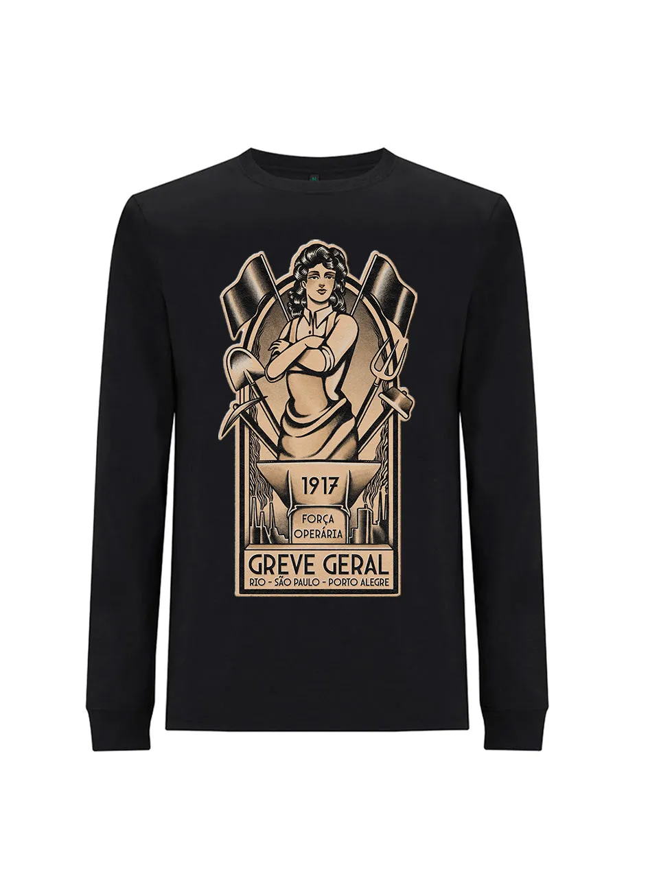 dna merch Força Operária Brazil 1917 Langarmshirt Bio