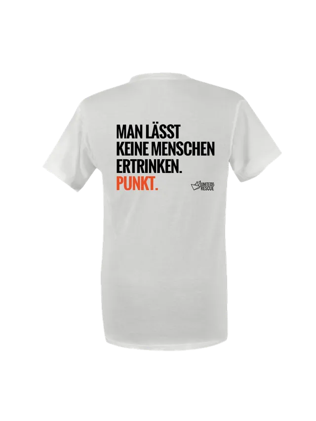 dna merch United4Rescue T-Shirt Unisex Backprint Biobaumwolle