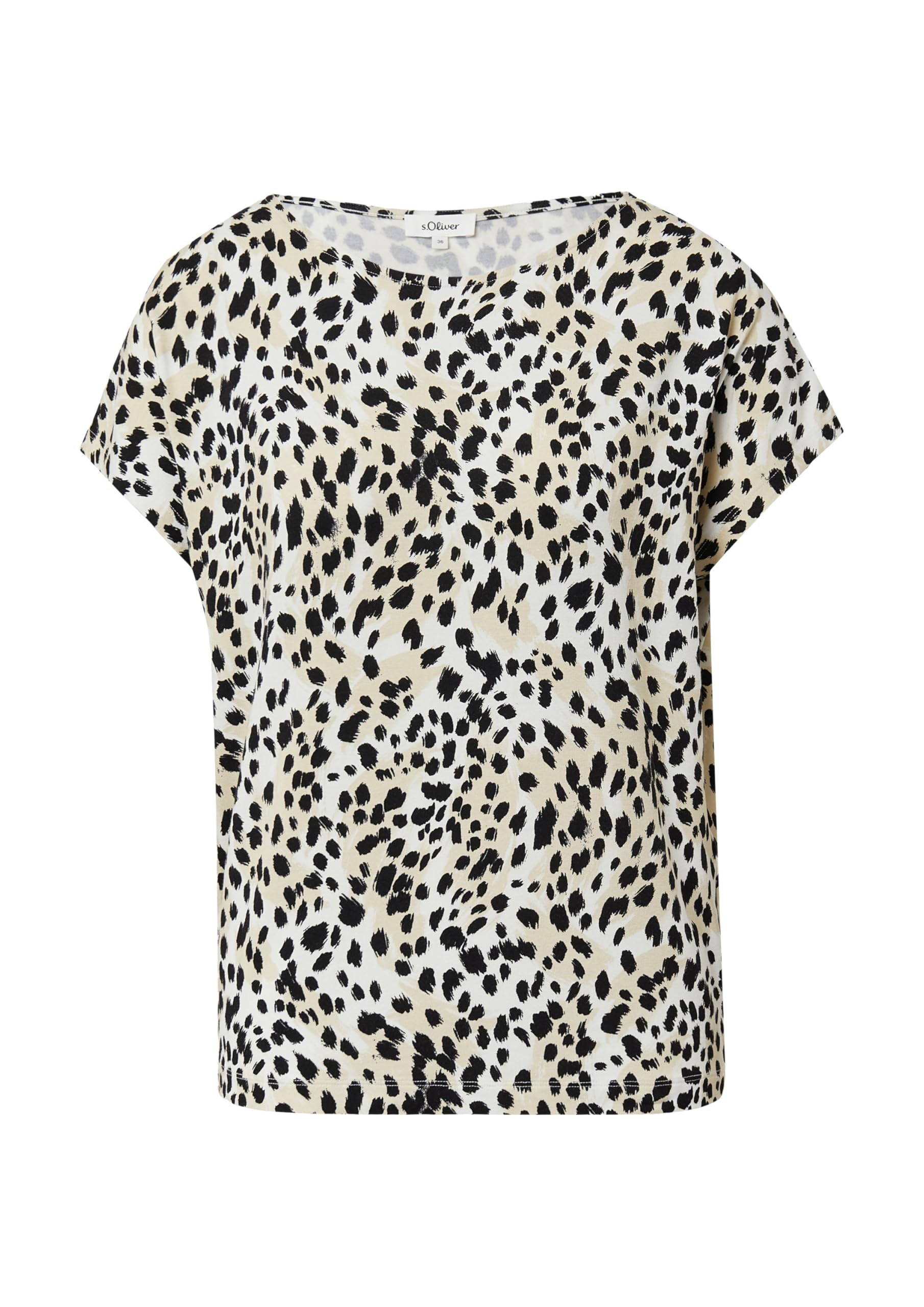 s.Oliver Jersey-Shirt Bluse kurzarm fliessend