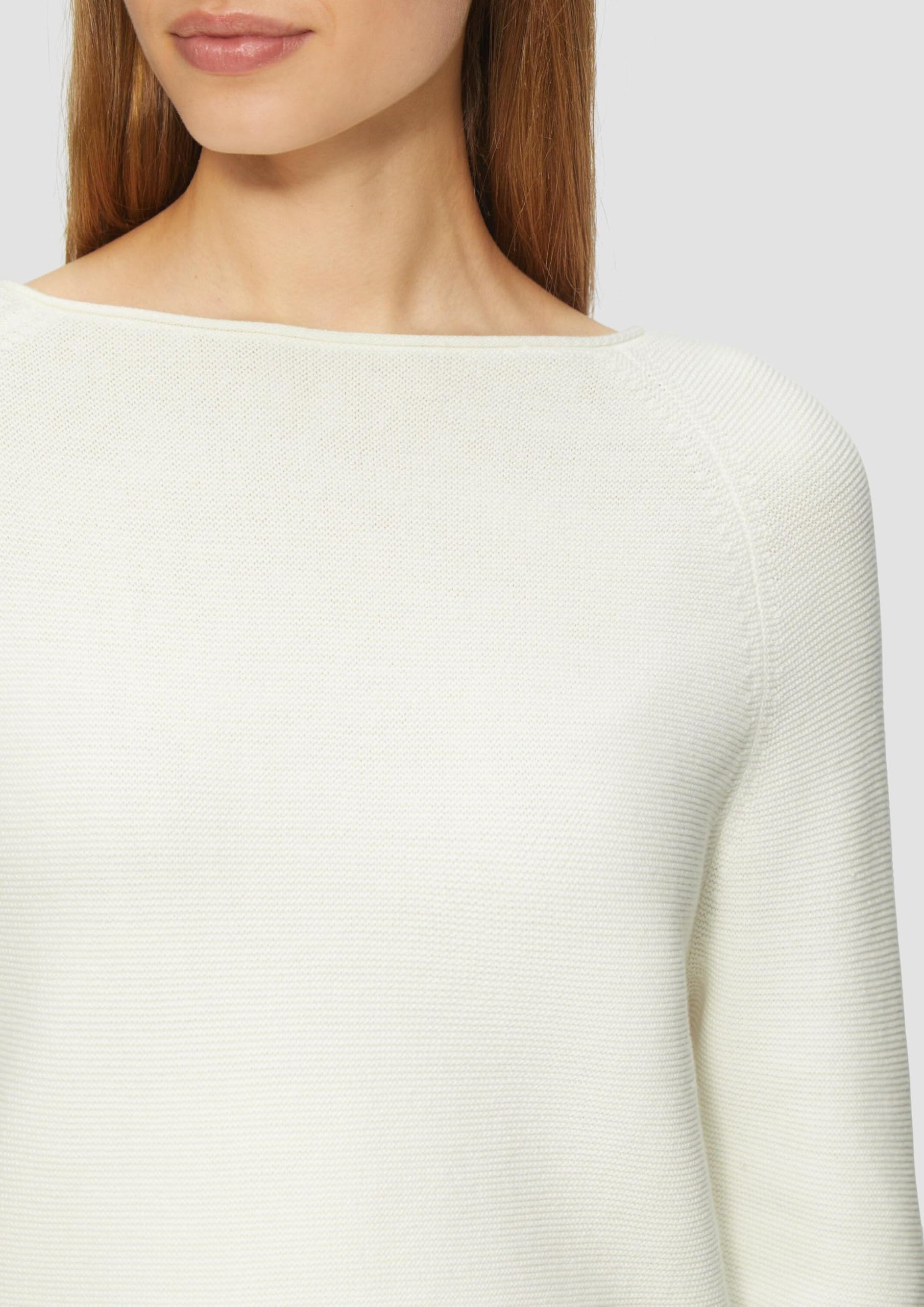 s.Oliver Strickpullover U-Boot-Ausschnitt Gr. 38 creme Regular Fit