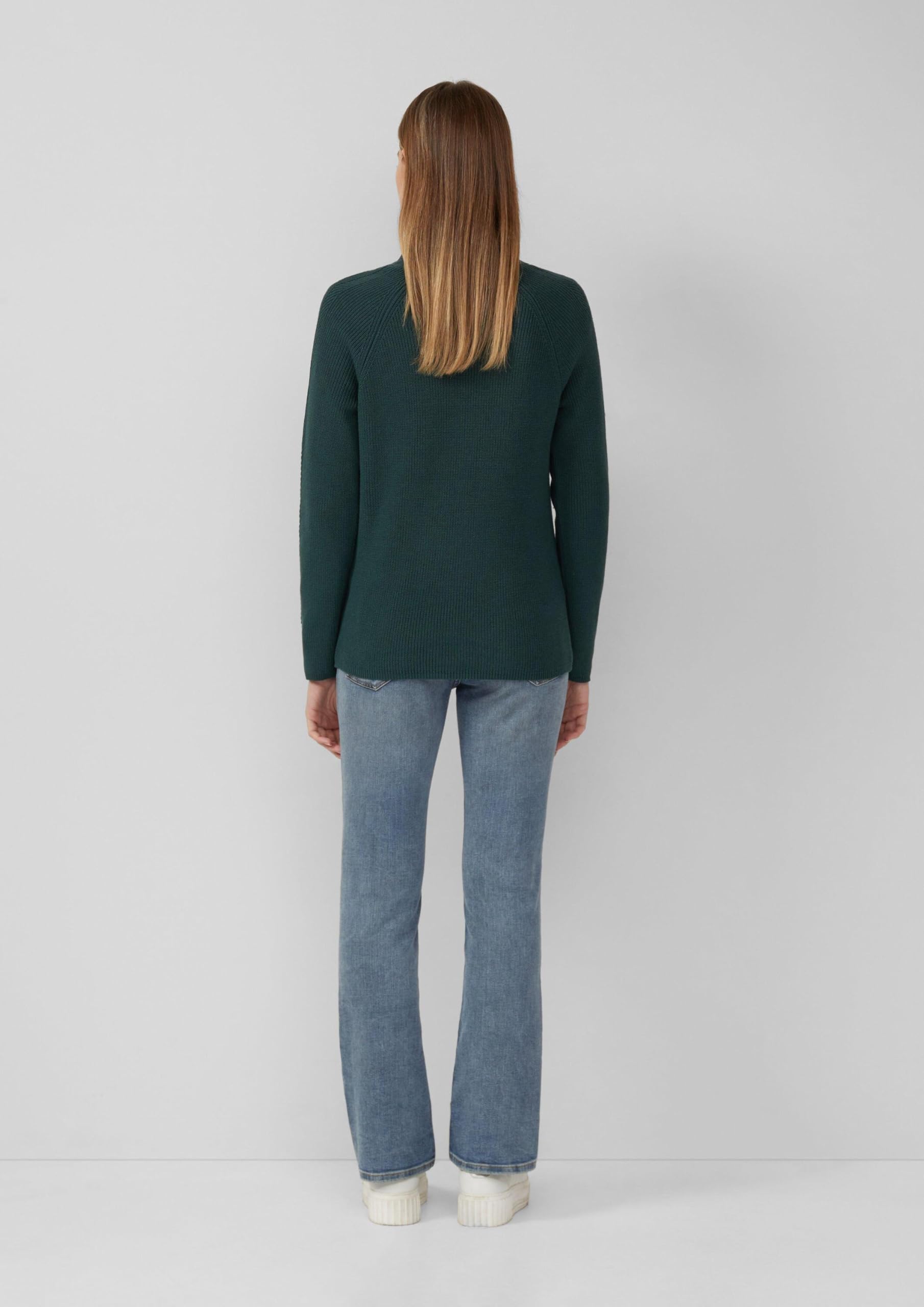 s.Oliver Junior Strickpullover V-Ausschnitt schwarz Baumwolle