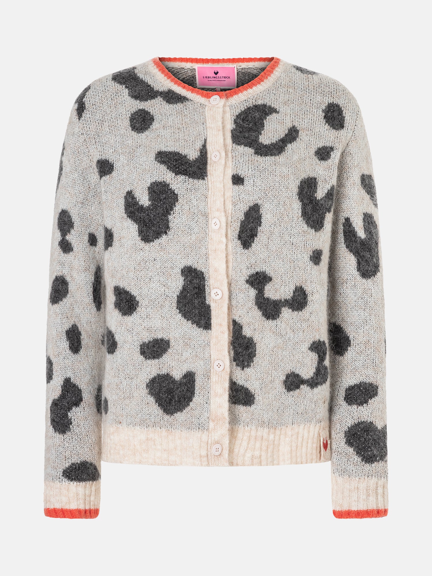 Lieblingsstück AnninaL Strickjacke beige Mohair Animal