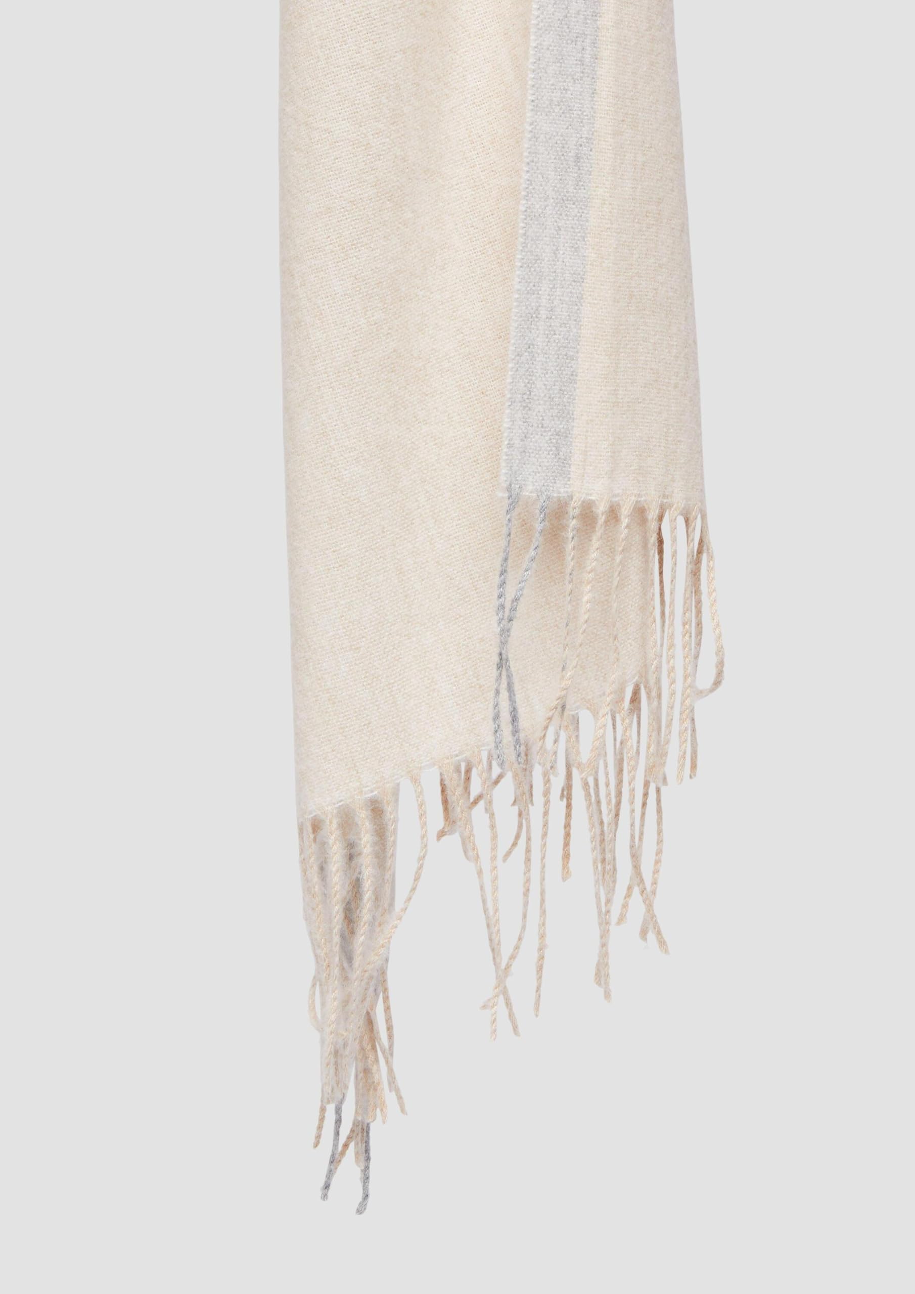 s.Oliver Junior Schal Fransen Colour-Blocking beige