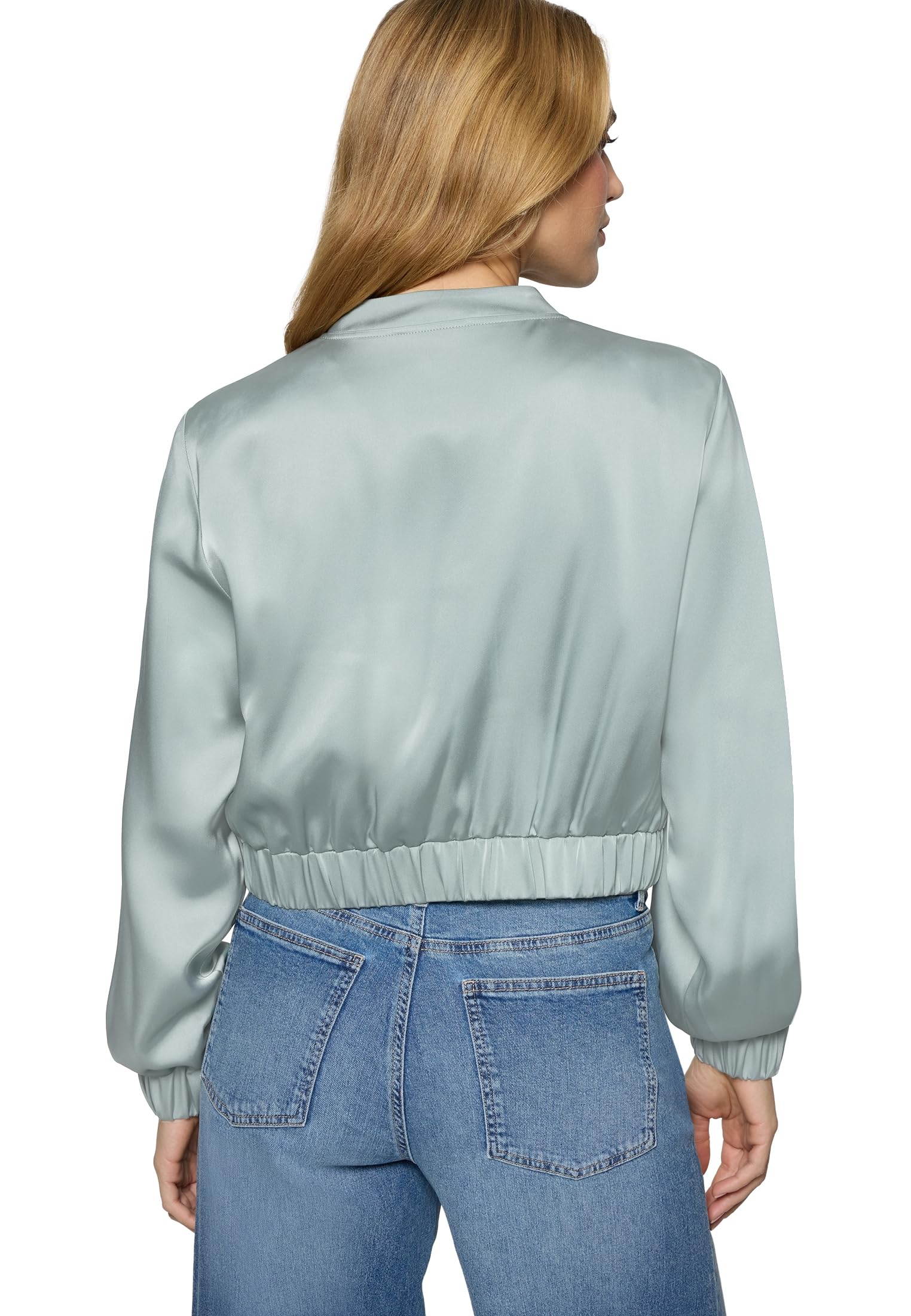 zero Blouson Langarm Jacke 40 Silver Blue leicht