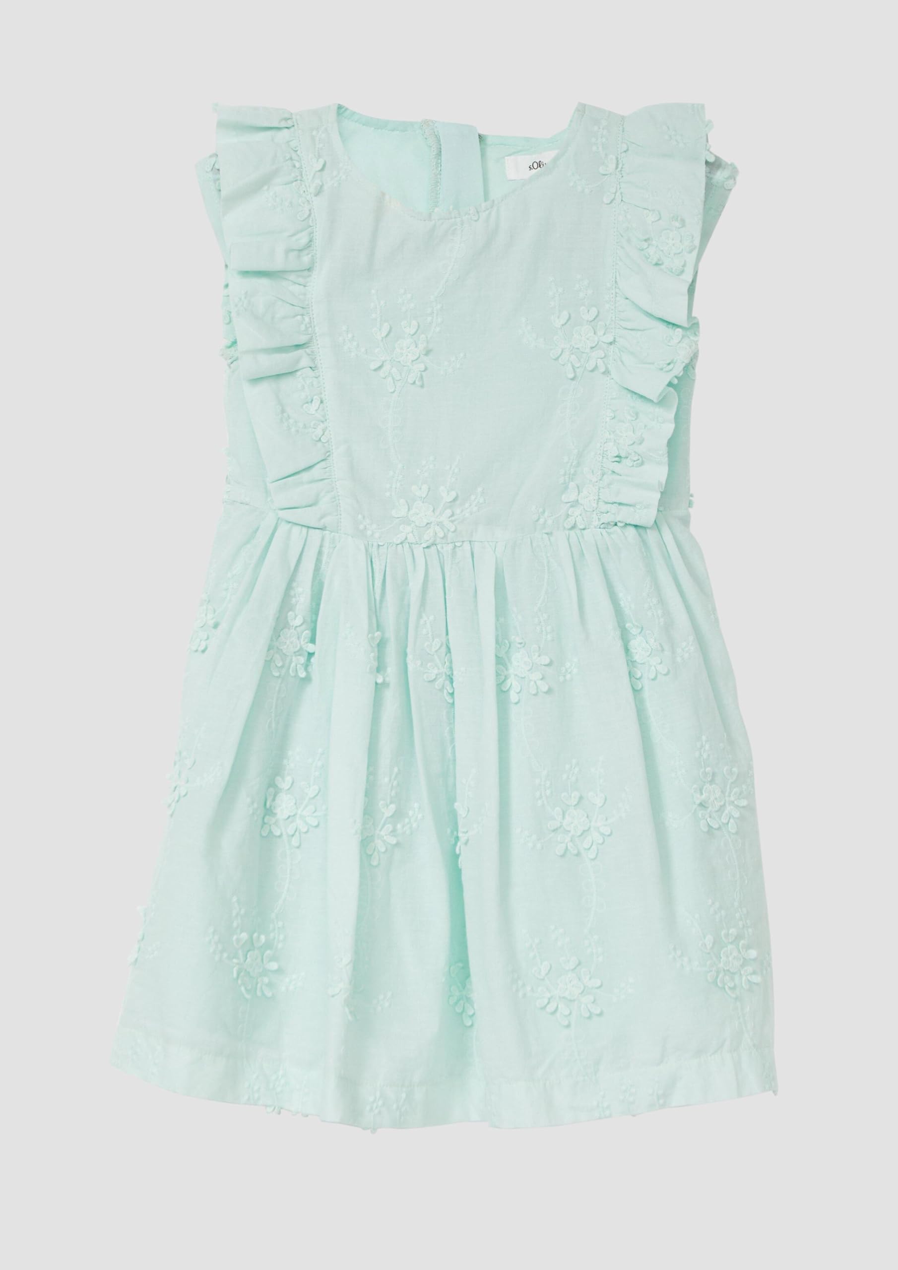 s.Oliver Junior Flügelärmel Kleid floral grün