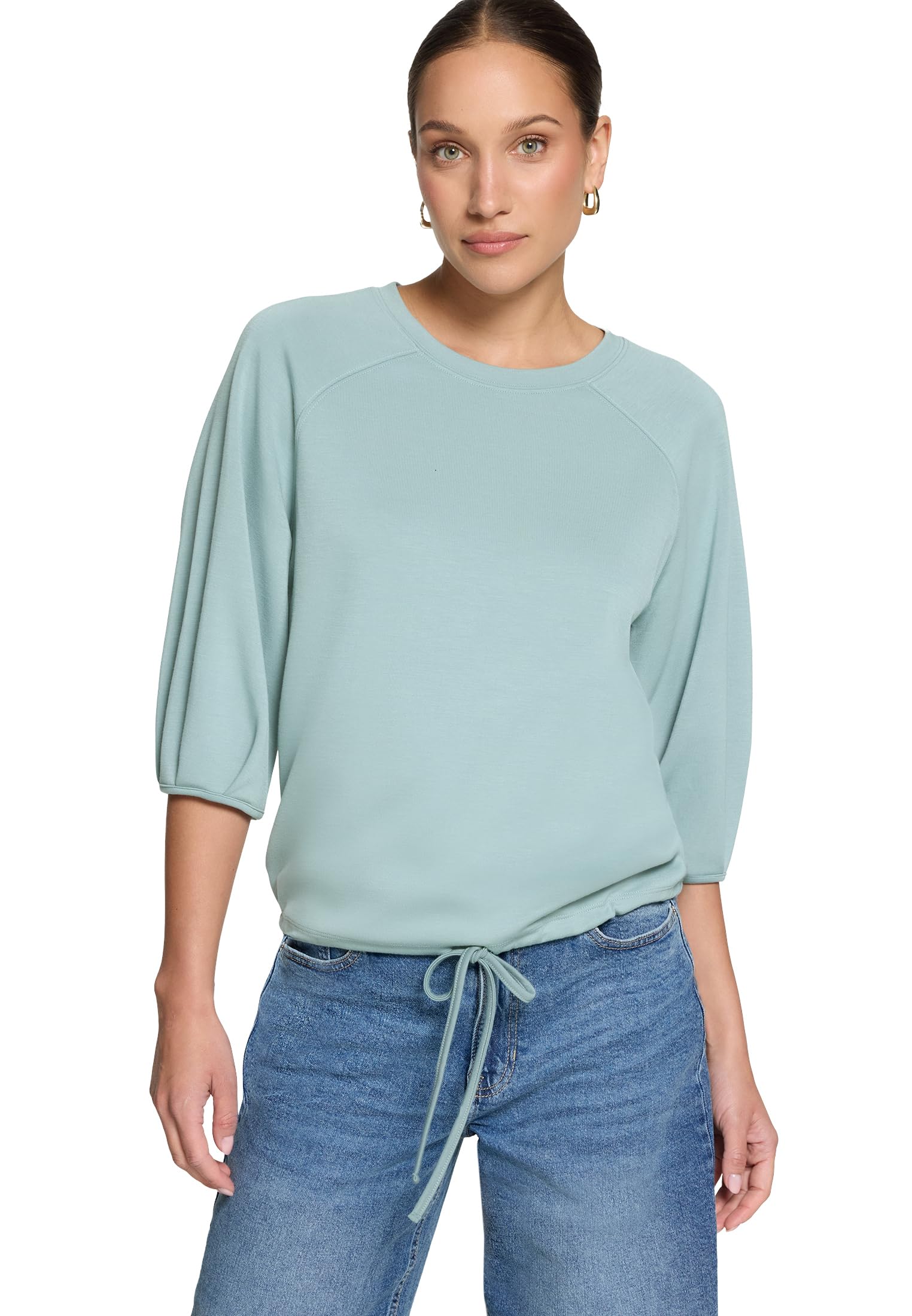 zero Sweatshirt unifarben Gr. 38 Silver Blue