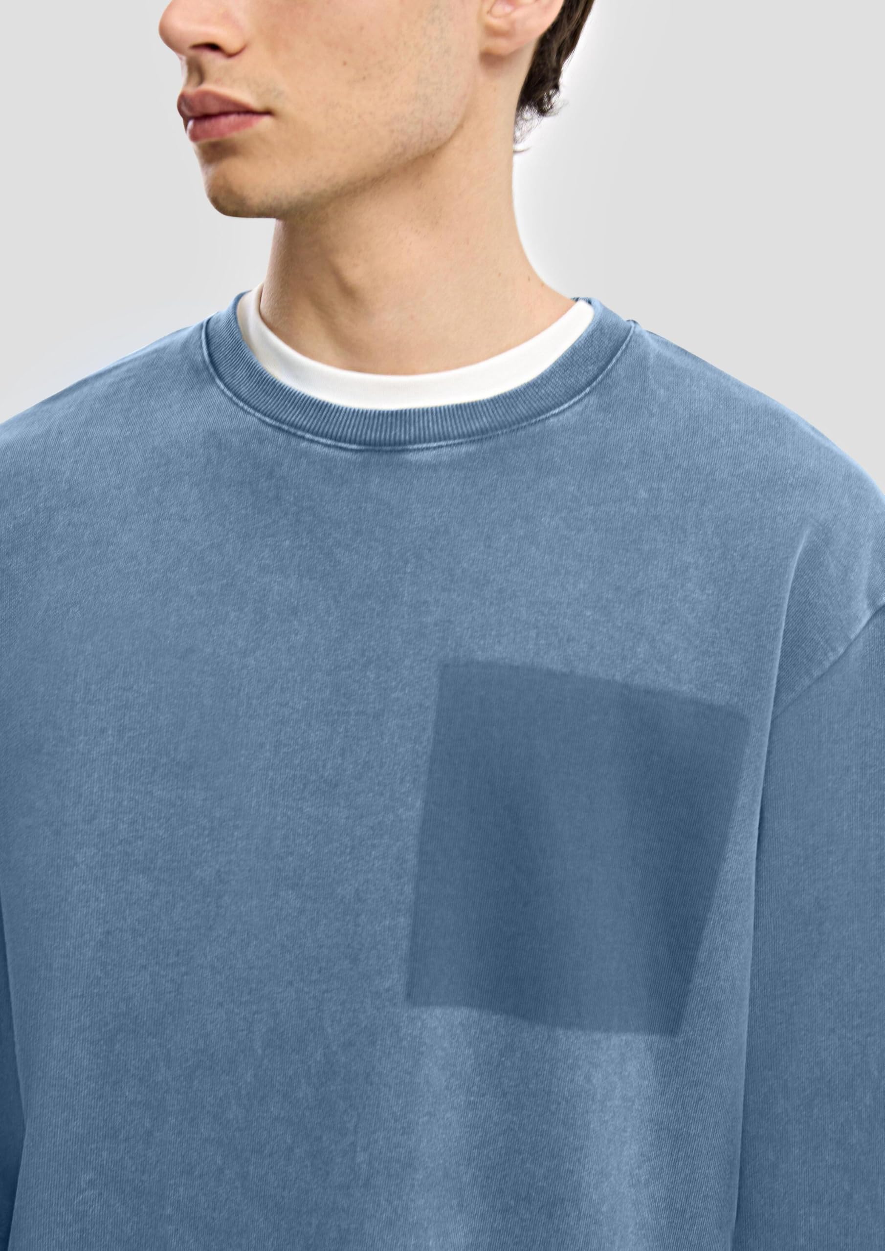 s.Oliver QS Sweatshirt gewaschen Kontrast Gr. L