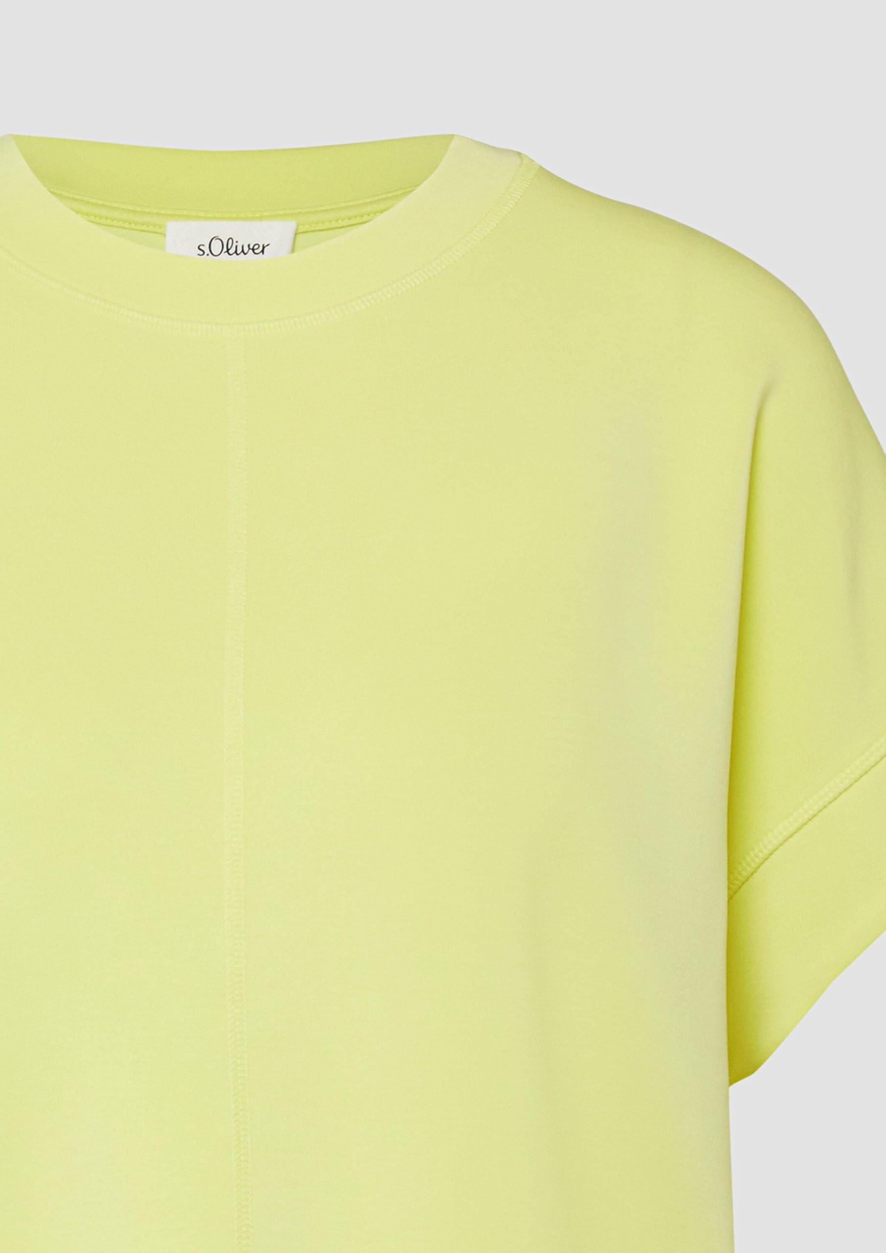 s.Oliver Red Label Sweatshirt 2177074 Kurzarm gelb Relaxed