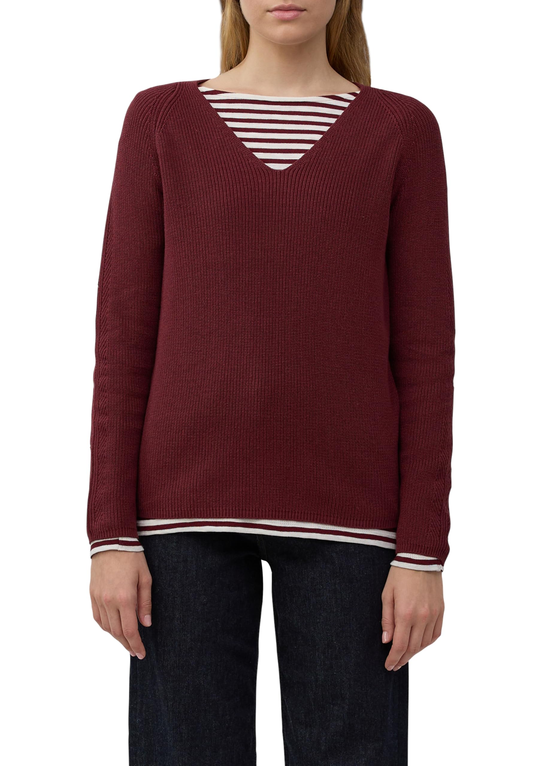 s.Oliver 2168794 Pullover mit Muster bordeaux Gr. 36-48