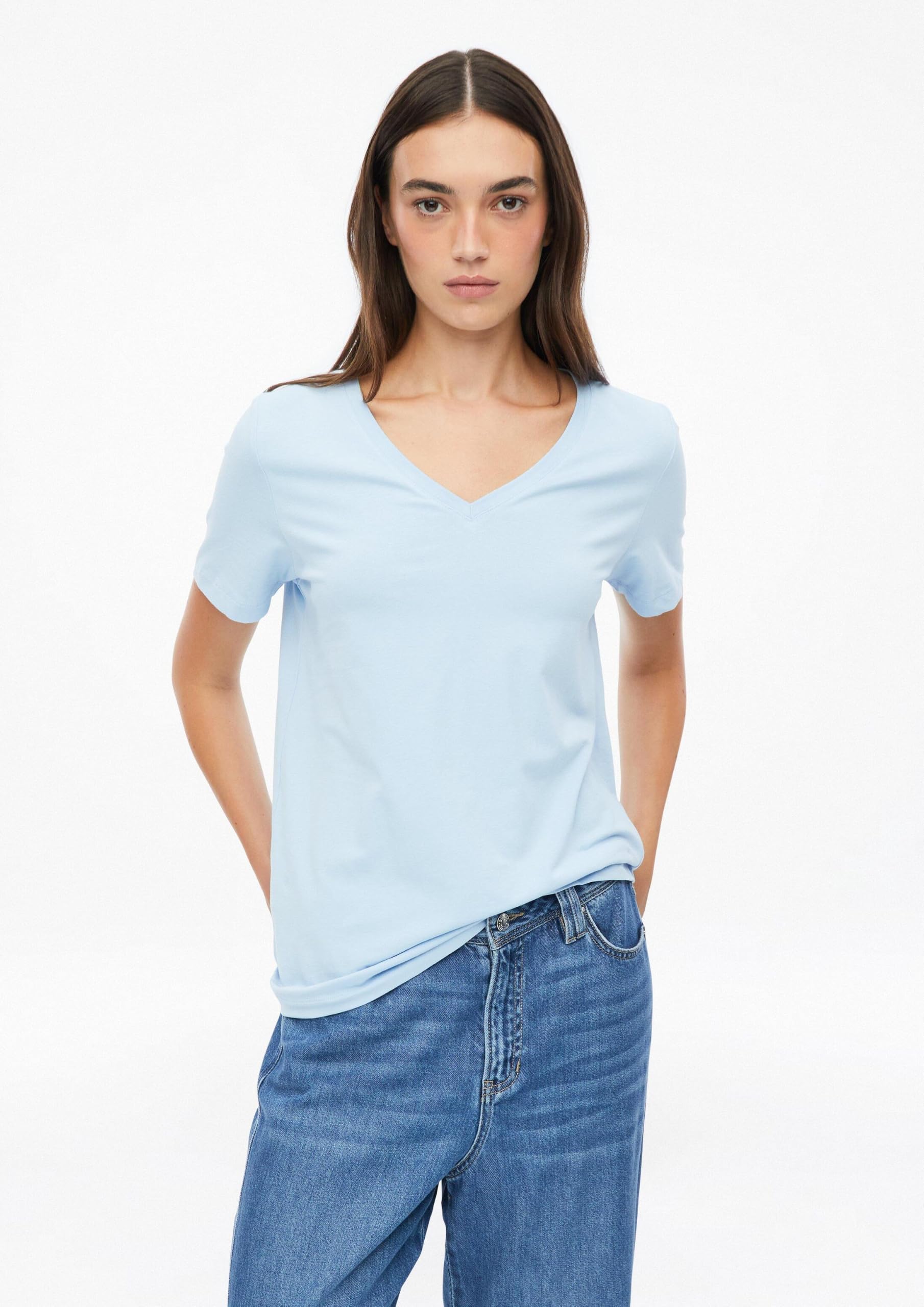s.Oliver RED LABEL T-Shirt mit V-Ausschnitt Gr.40 Damen
