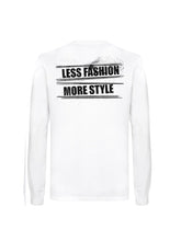 dna merch Less Fashion More Style Hoodie Biobaumwolle Statement
